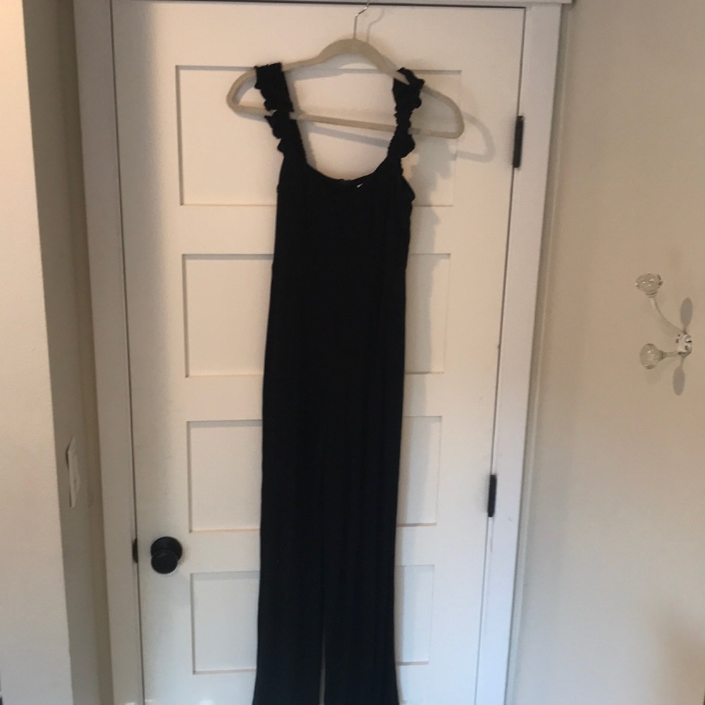 Black Jumpsuit with Elastic Straps